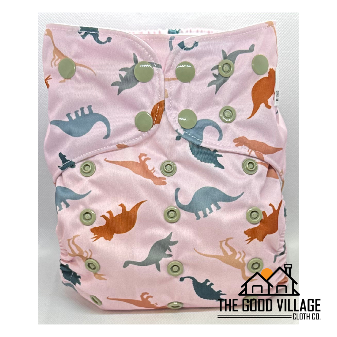 One Size Pocket Diaper | Neutral Dinos