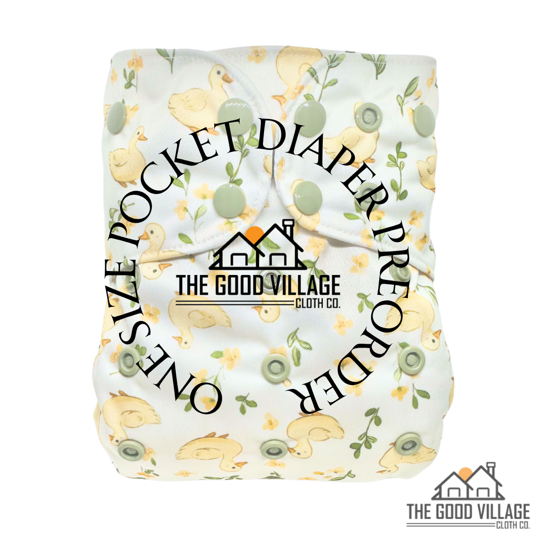 ✨PREORDER✨One Size Pocket Diaper | Duckies