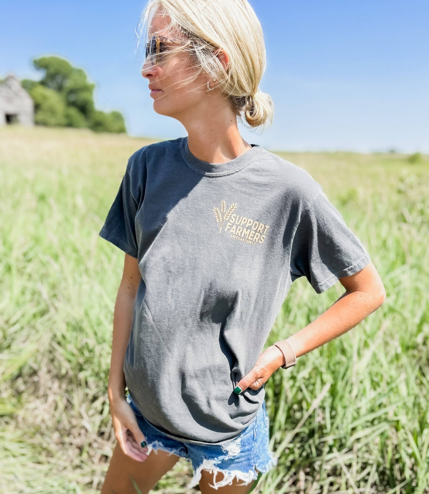 Support Farmers Oversize Cotton Tee