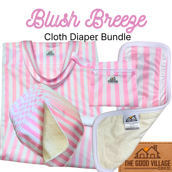 Cloth Diaper Bundle: Blush Breeze