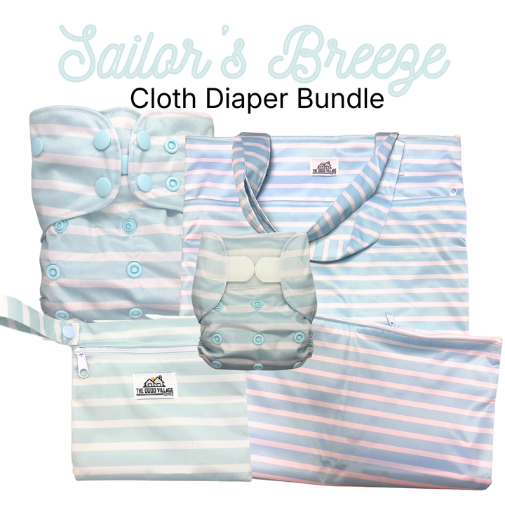 Cloth Diaper Bundle: Sailor's Breeze