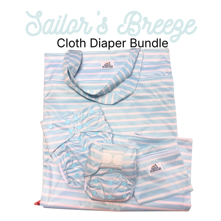 Cloth Diaper Bundle: Sailor's Breeze