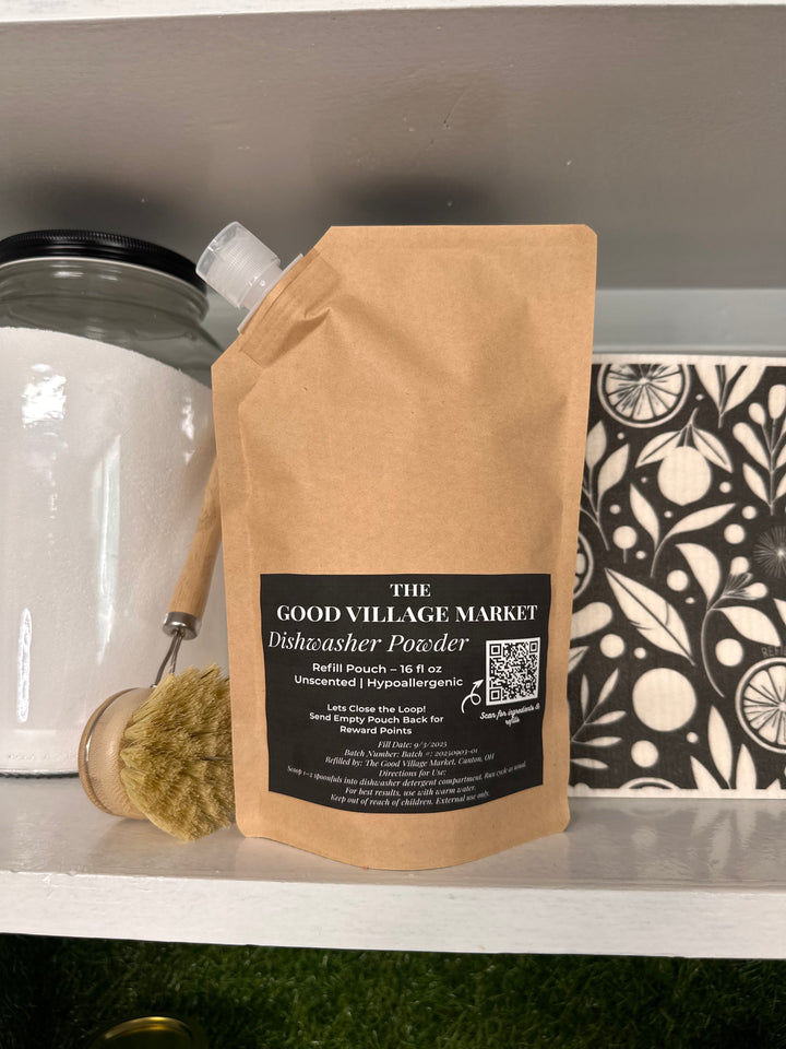 Dishwasher Powder — Fragrance-Free | 16 oz Refill Pouch