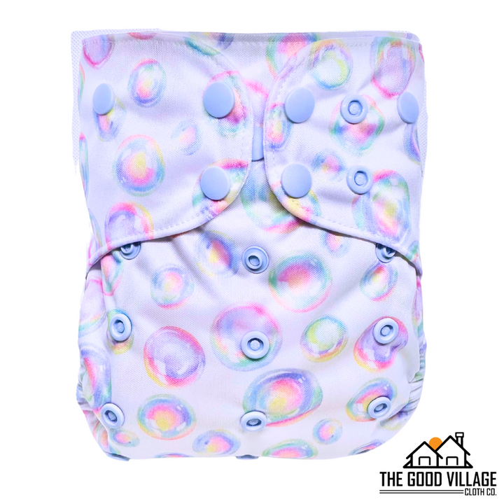 PREORDER | One Size Pocket Diaper - Bubbles