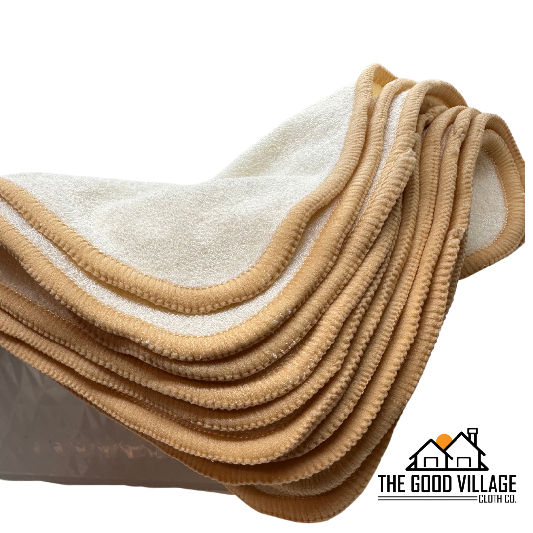 Double Layer Bamboo Cloth Wipes | 10 pack