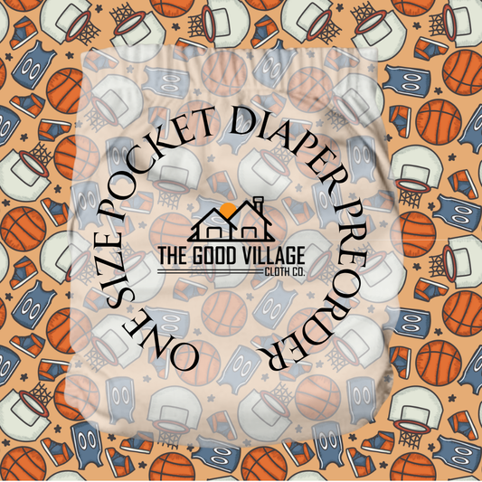 ✨PREORDER✨ One Size Pocket Diaper | Slam Dunk