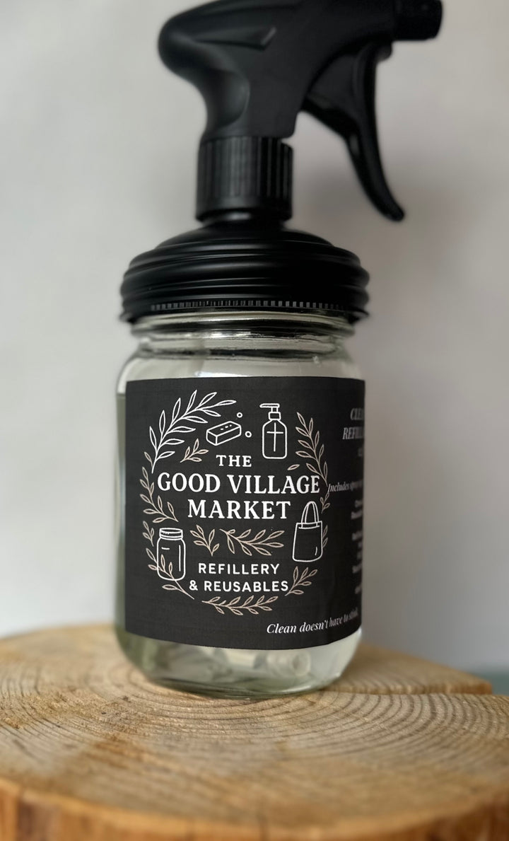 Cleaning Vinegar (with Spray Top) Starter Set – 12 oz Refillable Jar