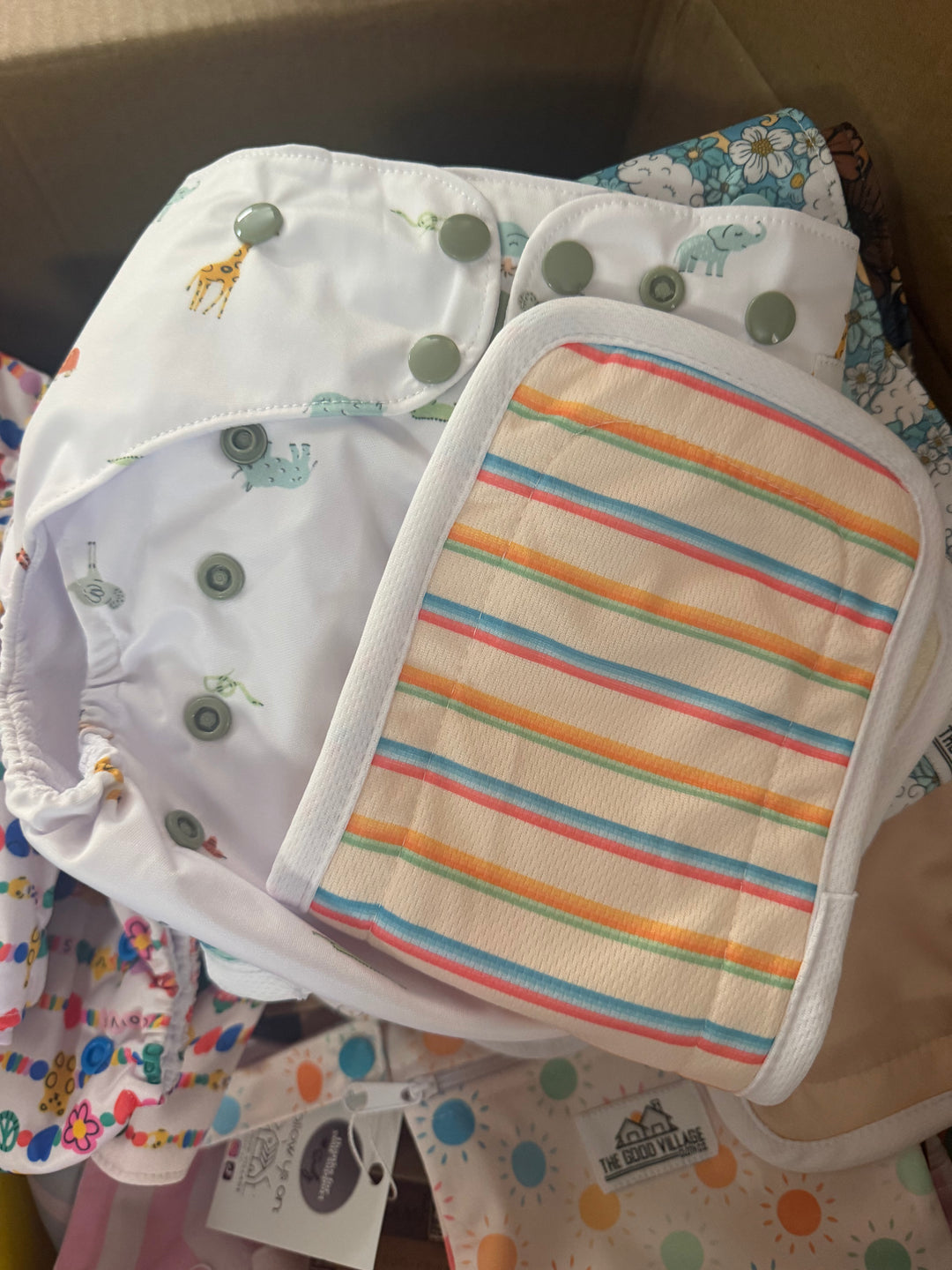 4 Year Anniversary Pocket Diaper + Bamboo Booster Bundle- Monday