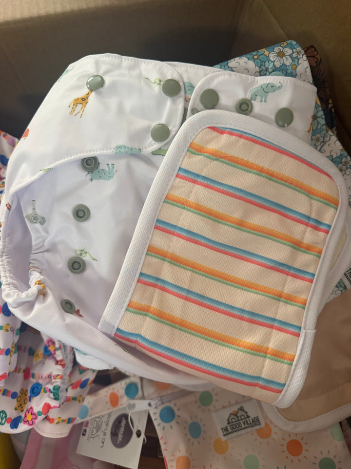 4 Year Anniversary Pocket Diaper + Bamboo Booster Bundle- Monday