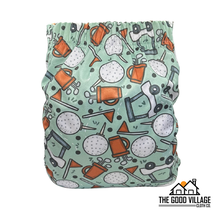 One Size Pocket Diaper - Tee Time