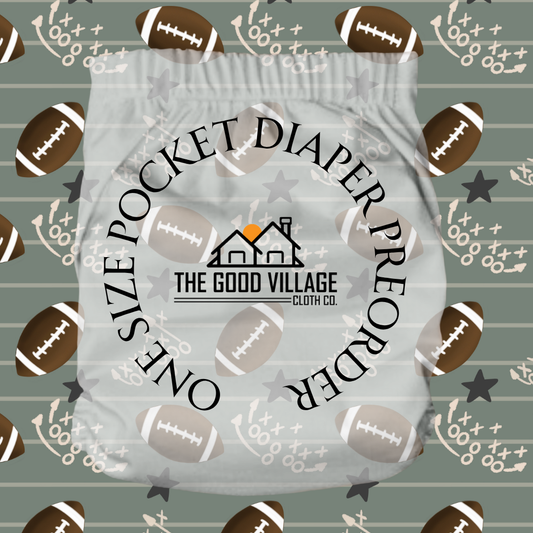 ✨PREORDER✨ One Size Pocket Diaper | Touchdown