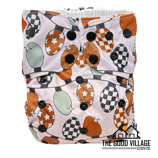 One Size Pocket Diaper | Checkered Lights