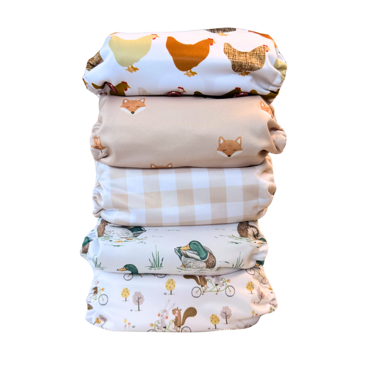 One Size Pocket Diaper Starter Bundle | Toasty Check