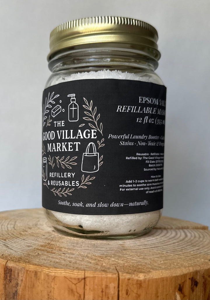 epsom salt - 12 oz Refillable Jar