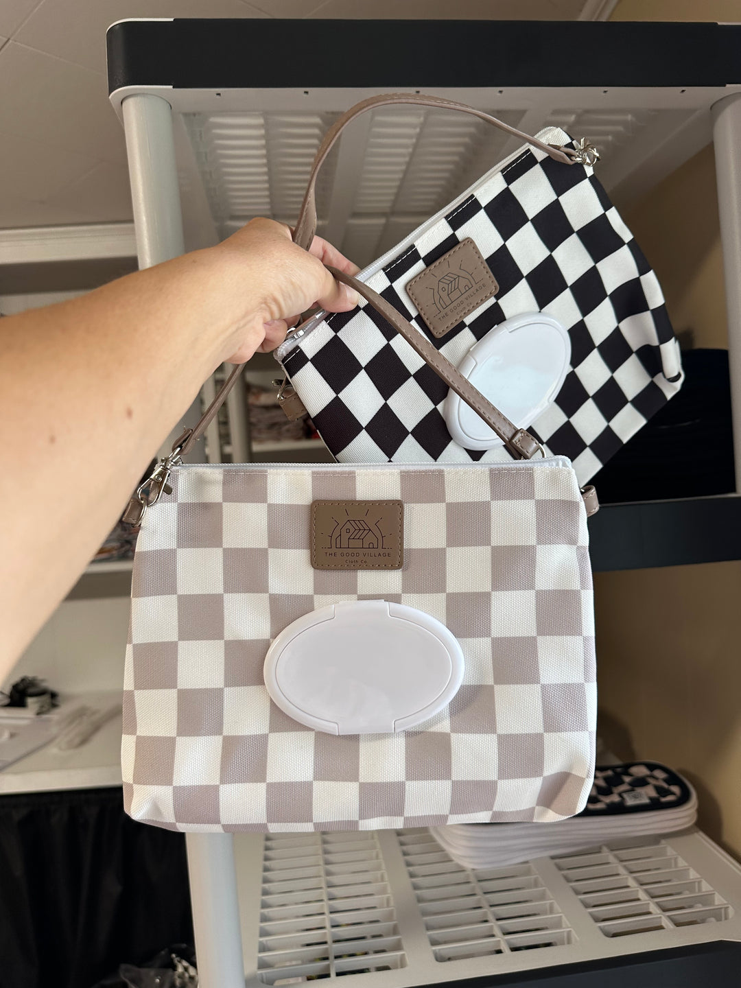 Wipes Clutch | Tan Check