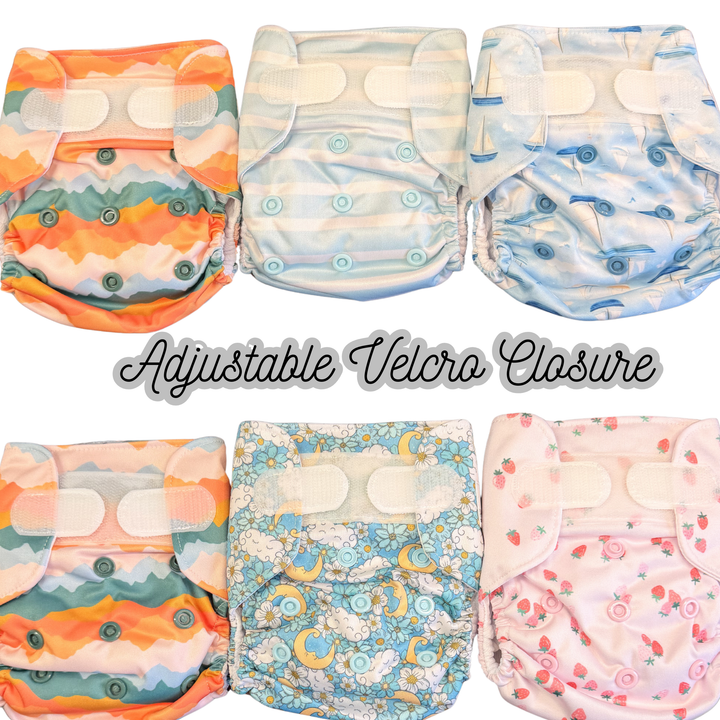 Newborn Cloth Diaper Bundle: 3 All-in-One Newborn Diapers