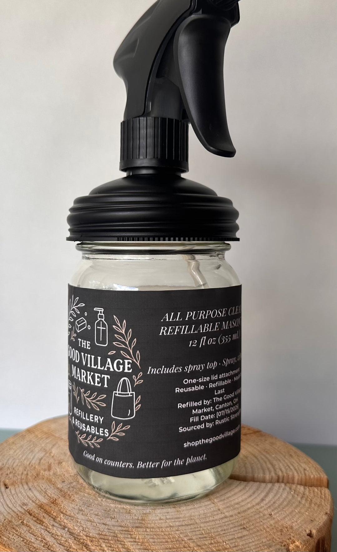 All-Purpose Cleaner (with Spray Top) Starter Set| Pink Grapefruit– 12 oz Refillable Jar