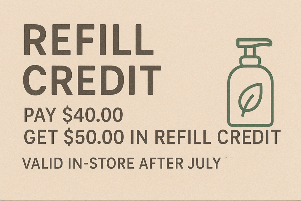Founding Filler Refill Credit Pack ✨ Get One Free Refillery Sample Kit with Refill Credit