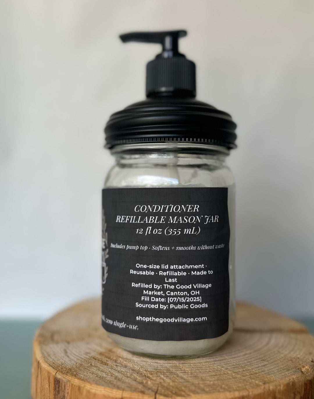 Conditioner (with Pump Top) – 12 oz Refillable Jar