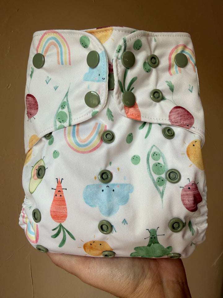 One Size Pocket Diaper - Veggie Patch