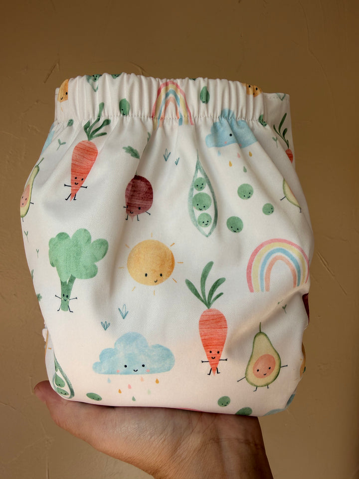 One Size Pocket Diaper - Veggie Patch