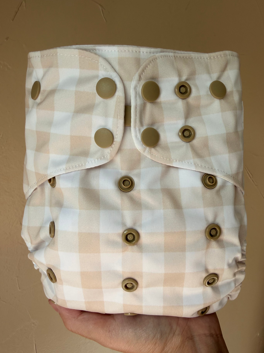 One Size Pocket Diaper- Toasty Check