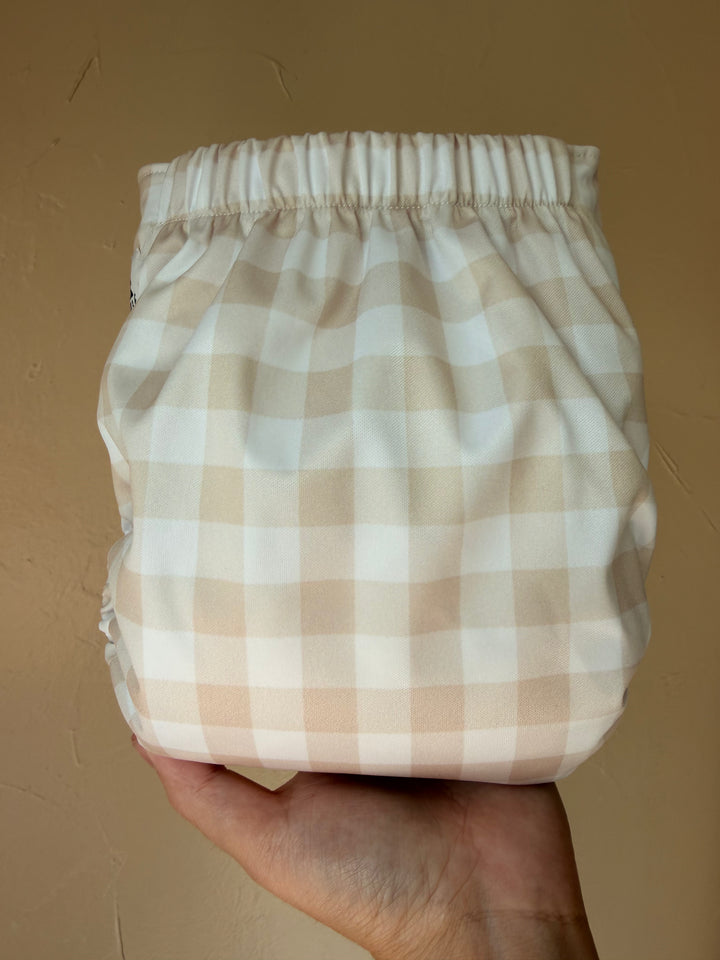 One Size Pocket Diaper- Toasty Check