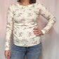 The Liz Floral Snap Down Long Sleeve Top | Dusty Rose | Sizes L