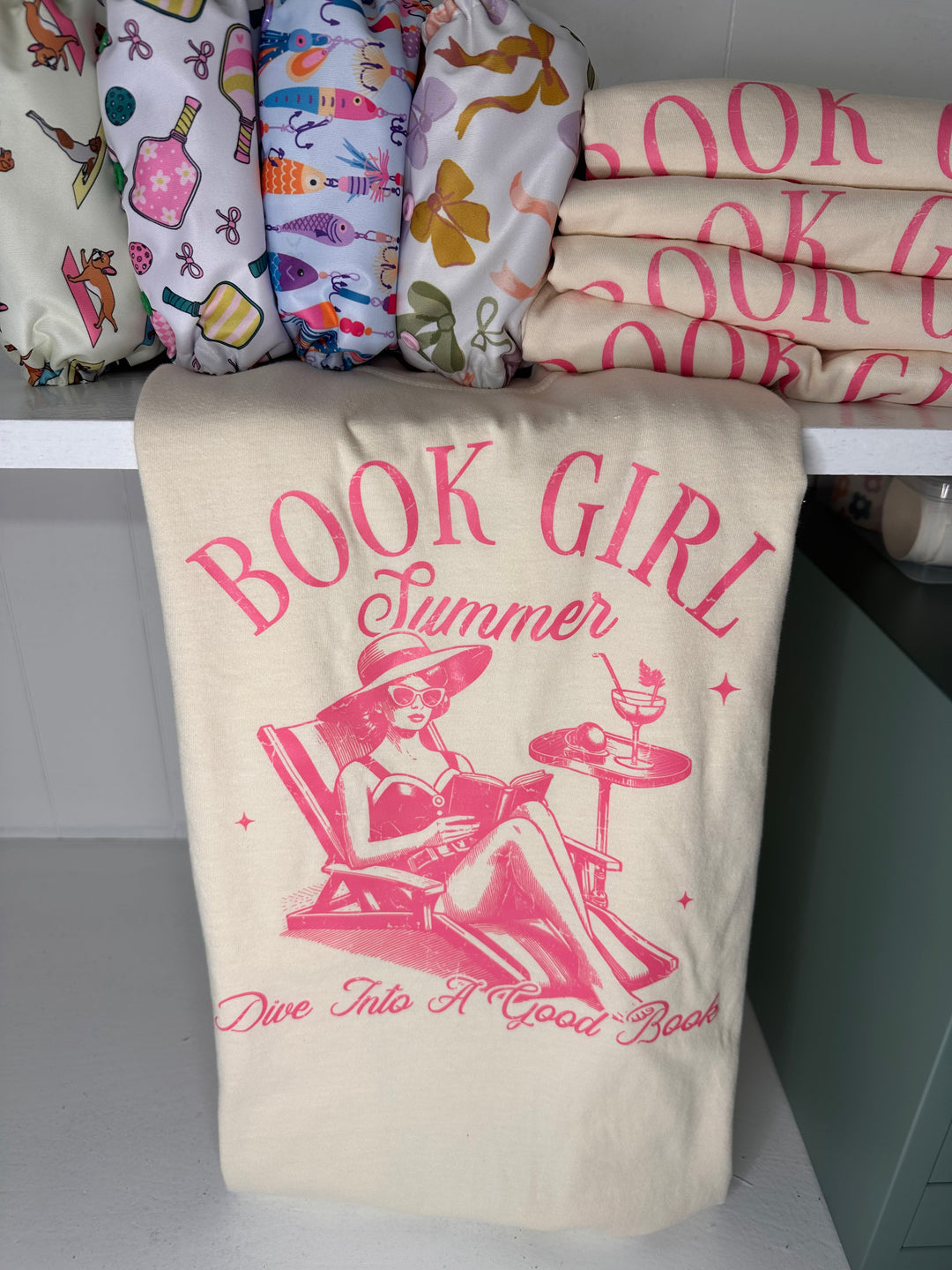 Book Girl Summer Oversize Cotton Tee