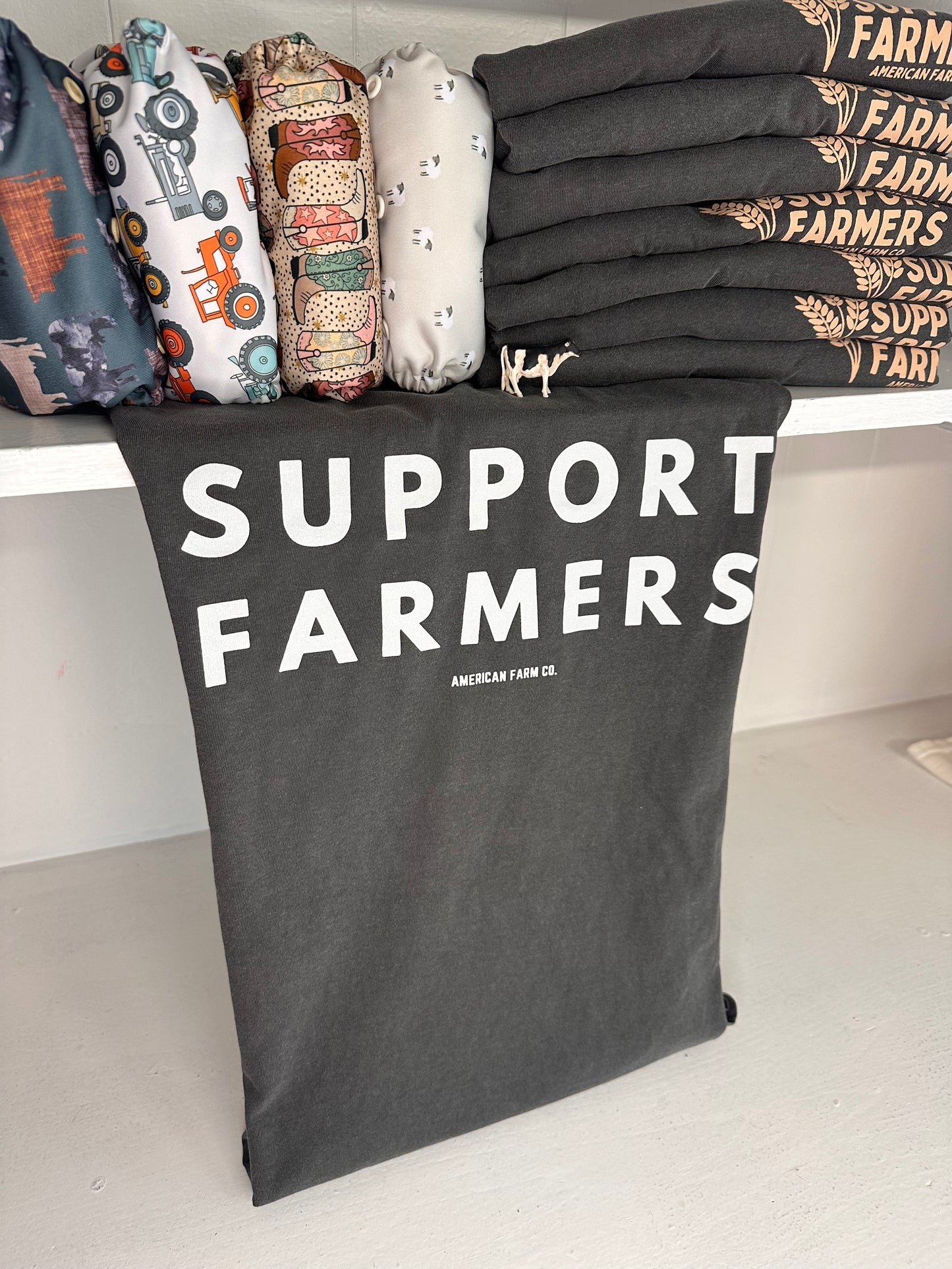 Support Farmers Oversize Cotton Tee