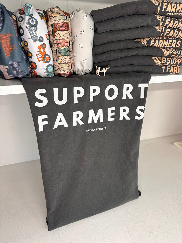 Support Farmers Oversize Cotton Tee