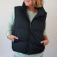 The Beth Puffer Vest | Black | Size M