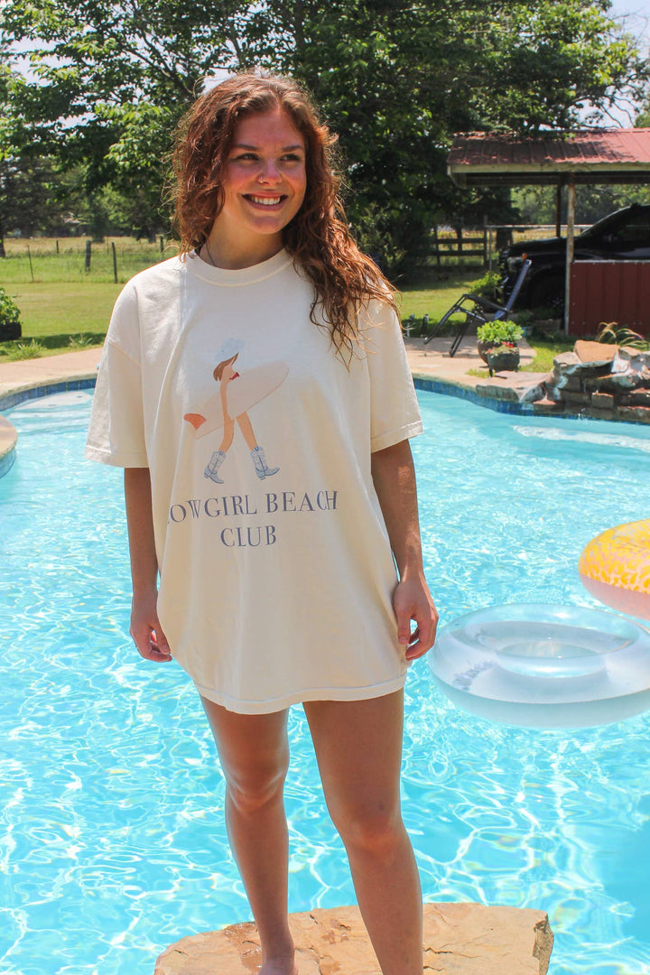 Cowgirl Beach Club Oversize Cotton Tee