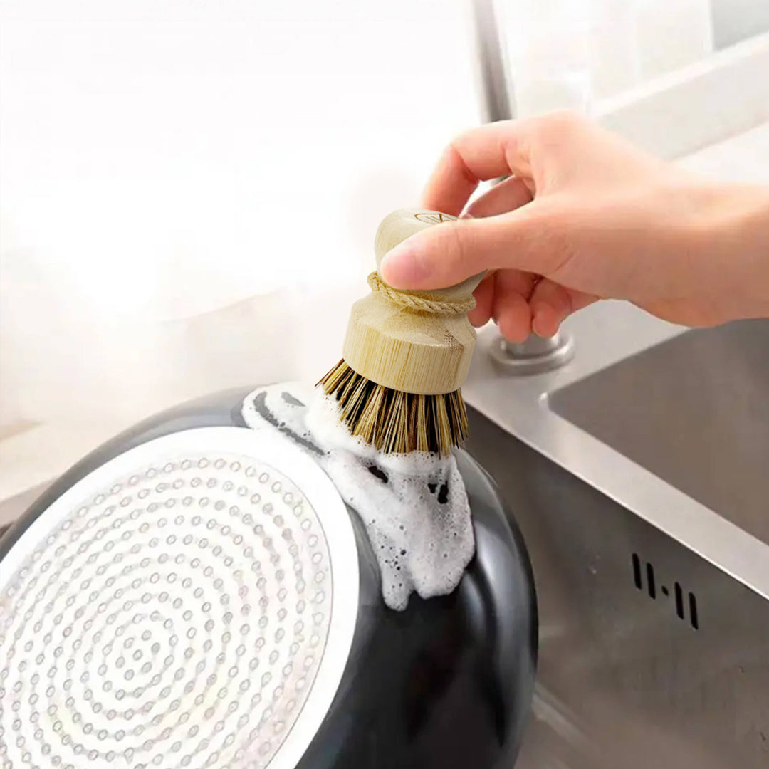 Natural Cleaning Dish Brush Coconut Bamboo Brush