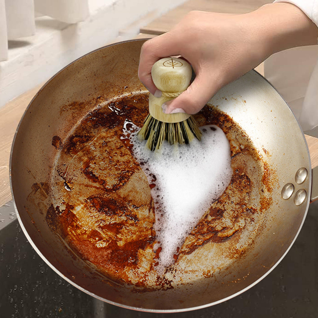 Natural Cleaning Dish Brush Coconut Bamboo Brush